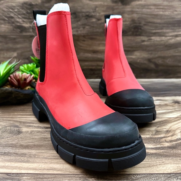 NIB Blondo Helga Waterproof Winter Chelsea Boots Red 8.5M - Picture 5 of 13